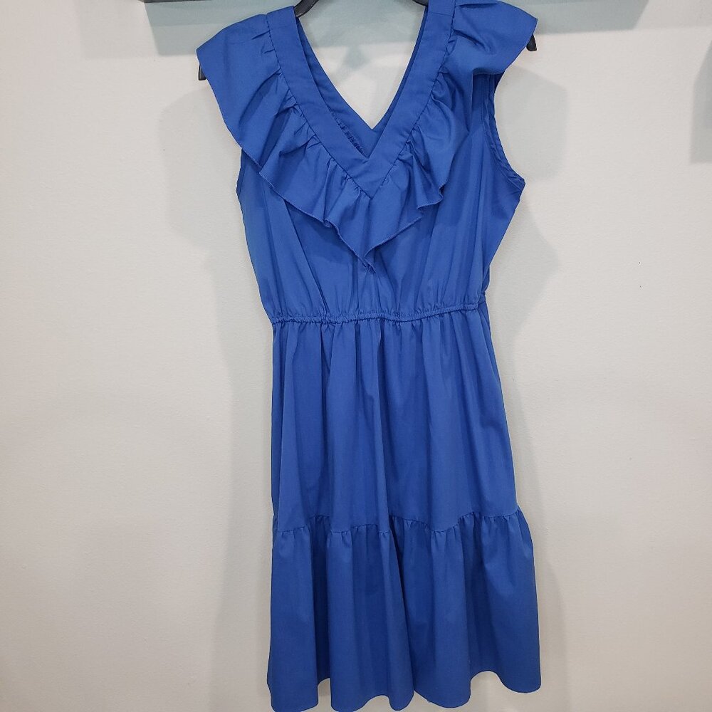 Sleeveless - V/Neck with Ruffles Summer Dress